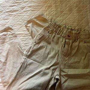 Zara Cream Straight Leg Pants